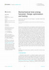 Research paper thumbnail of Biomechanical knee energy harvester: Design optimization and testing