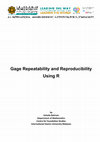 Research paper thumbnail of Gage Repeatability and Reproducibility Using R