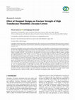 Research paper thumbnail of Effect of Marginal Designs on Fracture Strength of High Translucency Monolithic Zirconia Crowns