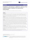 Research paper thumbnail of Facilitators and barriers to effective scale-up of an evidence-based multilevel HIV prevention intervention