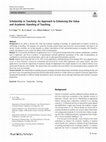 Research paper thumbnail of Scholarship in Teaching: An Approach to Enhancing the Value and Academic Standing of Teaching