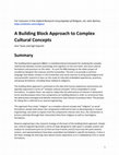 A Building Block Approach to Complex Cultural Concepts Cover Page