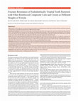 Fracture Resistance of Endodontically Treated Tooth Restored with Fiber Reinforced Composite Core and Crown at Different Heights of Ferrule Cover Page