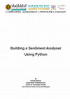 Research paper thumbnail of Building a Sentiment Analyser Using Python