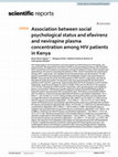 Research paper thumbnail of Association between social psychological status and efavirenz and nevirapine plasma concentration among HIV patients in Kenya