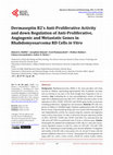 Research paper thumbnail of Dermaseptin B2’s Anti-Proliferative Activity and down Regulation of Anti-Proliferative, Angiogenic and Metastatic Genes in Rhabdomyosarcoma RD Cells <i>in Vitro</i>