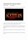 Research paper thumbnail of "Bir Zamanlar Kıbrıs" Dizisi Neyi Anlatıyor?