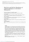 Research paper thumbnail of Hard law and soft law regulations of artificial intelligence in investment management