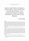 Research paper thumbnail of Apuntes sobre Tiburcio de Aguirre y Antonio Milón, clientes del escultor Luis Salvador Carmona, y sus encargos para Brozas y la iglesia del Rosario en el Real Sitio de San Ildefonso