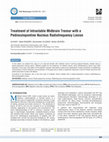 Research paper thumbnail of Treatment of intractable midbrain tremor with a pedinculopontine nucleus radiofrequency lesion