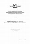 Research paper thumbnail of Capital social y desarrollo económico: un estudio de las redes de innovación en España