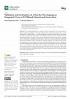 Research paper thumbnail of Validation and Evaluation of a Tool for Developing an Integrated View of ICT-Based Educational Innovation