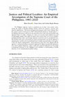 Justices and Political Loyalties: An Empirical Investigation of the Supreme Court of the Philippines, 1987–2020 Cover Page