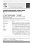 Research paper thumbnail of Evolution of maple syrup urine disease in patients diagnosed by newborn screening versus late diagnosis