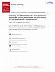 Research paper thumbnail of Evaluating The Effectiveness of a State-Mandated Benchmark Reading Assessment: mCLASS Reading 3D (Text Reading and Comprehension)