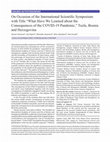 Research paper thumbnail of On Occasion of the International Scientific Symposium with Title “What Have We Learned about the Consequences of the COVID-19 Pandemic,” Tuzla, Bosnia and Herzegovina