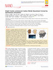 Single Crystal, Luminescent Carbon Nitride Nanosheets Formed by Spontaneous Dissolution Cover Page