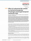 Research paper thumbnail of Effect of undissolved Nb carbides on mechanical properties of hydrogen-precharged tempered martensitic steel