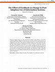 The Effect of Feedback on Change in Post-Adoption Use of Information Systems Cover Page