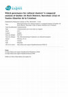 Research paper thumbnail of Which governance for cultural clusters? A compared analysis of Québec (St Roch District), Barcelone (22@) et Nantes (Quartier de la Création)