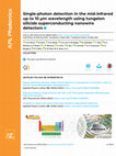 Research paper thumbnail of Single-photon detection in the mid-infrared up to 10 μm wavelength using tungsten silicide superconducting nanowire detectors