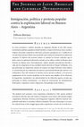 Research paper thumbnail of Inmigración, política y protesta popular contra la explotación laboral en Buenos Aires - Argentina