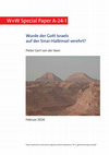 Wurde der Gott Israels auf der Sinai-Halbinsel verehrt? Auf den Spuren der Israeliten und der verwandten Völker zur Zeit des Auszugs aus Ägypten Cover Page