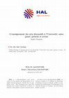 Research paper thumbnail of L’enseignement des arts décoratifs à l’Université, entre passé, présent et avenir