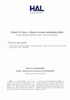 Research paper thumbnail of Control of (max,+)-linear systems minimizing delays