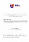 Research paper thumbnail of Constraint Programming for the Robust Two-Machine Flow-Shop Scheduling Problem with Budgeted Uncertainty