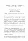 Research paper thumbnail of Décomposition de Benders basée sur la logique pour le problème de job-shop flexible préemptif