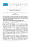 Research paper thumbnail of Assessment of Power System Performance Indices in a Restructured Power Industry -A Review