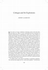 Research paper thumbnail of Critique and Its Explosions