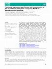 Research paper thumbnail of Functional expression, purification and reconstitution of the recombinant phosphate transporter Pho89 of Saccharomyces cerevisiae