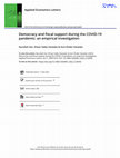 Democracy and fiscal support during the COVID-19 pandemic: an empirical investigation Cover Page