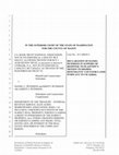 Mason County, Washington Superior Court - US Bank Trust National Association, not in its Indivividual Capacity but solely as Owner Trustee for RCF Acquistion Trust v Peterson - Declaration of Daniel Peterson In Support of Response to Motion to Dismiss Counterclaims Cover Page