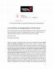 Research paper thumbnail of Los hombres, la desigualdad y el 8 de marzo