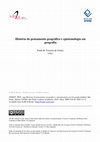 Research paper thumbnail of História do pensamento geográfico e epistemologia em Geografia