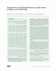 Research paper thumbnail of Using the theory of planned behavior to predict infant restraint use in Saudi Arabia