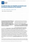 Research paper thumbnail of Au delà des plans, les inégalités persistantes pour les femmes architectes sur les chantiers Actualités de l'ULB