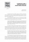 Research paper thumbnail of Considerações Sobre a Educação Escolar No Periodo Imperial Brasileiro