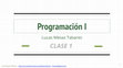 Programación I - Clase 1 - Ciclo Lectivo 2024 Cover Page