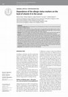 Dependence of the allergic status markers on the level of vitamin D in the serum Cover Page