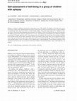 Research paper thumbnail of Self-assessment of well-being in a group of children with epilepsy