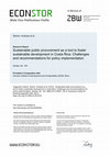 Sustainable public procurement as a tool to foster sustainable development in Costa Rica: Challenges and recommendations for policy implementation Cover Page