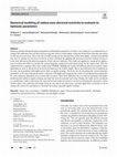 Numerical modeling of vadose zone electrical resistivity to evaluate its hydraulic parameters Cover Page