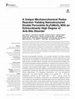 Research paper thumbnail of A Unique Mechanochemical Redox Reaction Yielding Nanostructured Double Perovskite Sr2FeMoO6 With an Extraordinarily High Degree of Anti-Site Disorder