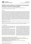 SSNMR confirms silicate ion substitution in the apatitic structure of 0.8wt% Si hydroxyapatite Cover Page