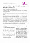 Research paper thumbnail of Influence of Nostoc entophytum and Tetracystis sp. on Winter Survival of Rapeseed