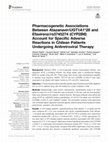 Research paper thumbnail of Pharmacogenetic Associations Between Atazanavir/UGT1A1*28 and Efavirenz/rs3745274 (CYP2B6) Account for Specific Adverse Reactions in Chilean Patients Undergoing Antiretroviral Therapy